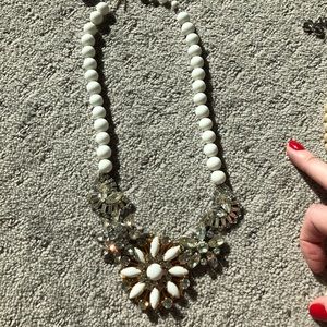 White beaded necklace